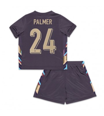 England Cole Palmer #24 Borta Kläder Barn EM 2024 Kortärmad (+ Korta byxor)